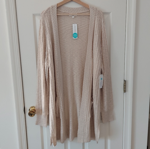 Pinque Sweaters - NWT Pinque Stitch Fix Andrina Two Pocket Textured Cardigan Plus Size 2X